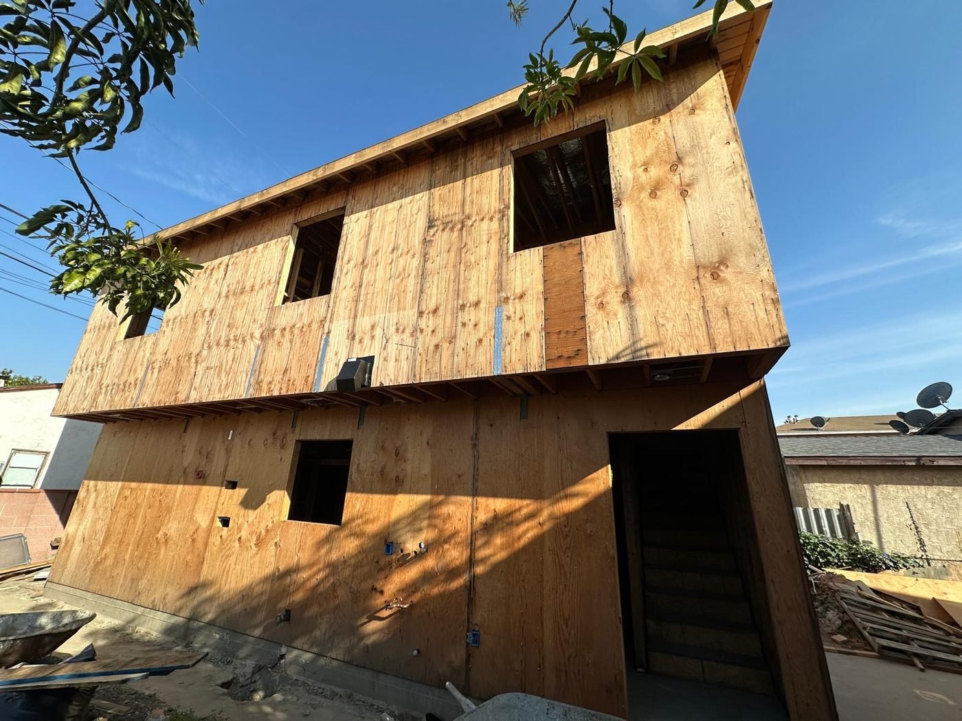 New ADU exterior under construction